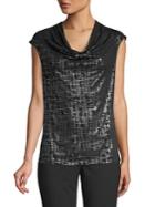 Nipon Boutique Cowl Neck Foil Tank
