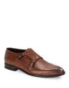 Hugo Boss Double Monk Strap Leather Dress Shoes
