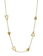 Lord & Taylor 14k Yellow Gold Geo Station Necklace