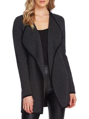 Vince Camuto Essentials Printed Cotton Cardigan