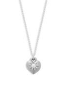 Dogeared Heart Faux Pearl And Charm Necklace