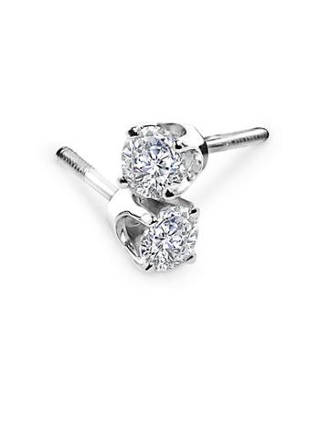 Lord & Taylor Diamond And 14k White Gold Stud Earrings, 3 Tcw