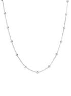 Lord & Taylor Sparkle Bead Sterling Silver Station Necklace