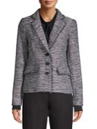 Karl Lagerfeld Paris Frayed-trimmed Tweed Jacket