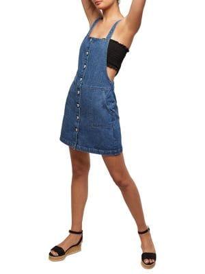 Miss Selfridge Button Front Denim Mini Dress