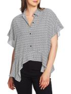 1.state Puppytooth High-low Blouse