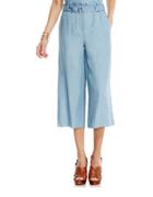 Two By Vince Camuto Shirting Tencel Belted Culottes