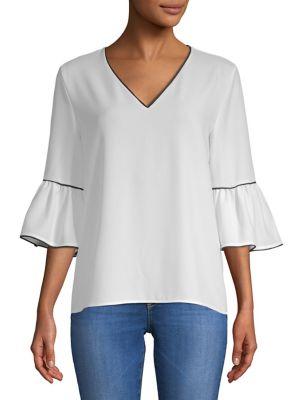 Calvin Klein Ruffled Bell-sleeve Blouse
