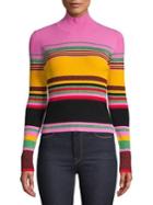 Diane Von Furstenberg Striped Mockneck Sweater