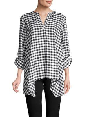 Context Gingham Check Top