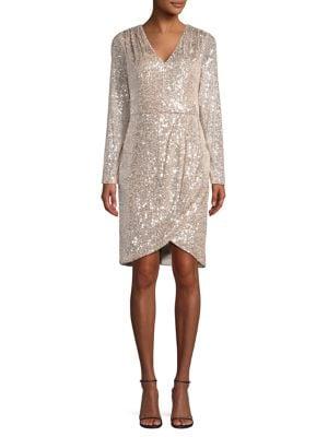 Calvin Klein Sequin Embellished Knee-length Dress