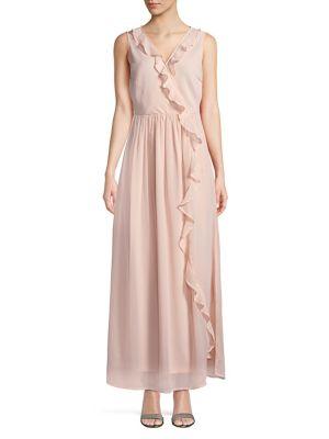 Vero Moda Ruffle Trim Maxi Dress