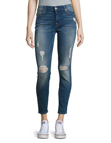 7 For All Mankind Dark Wash Ankle Super Skinny Jeans