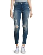 7 For All Mankind Dark Wash Ankle Super Skinny Jeans