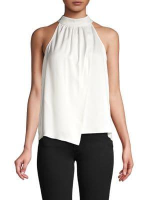 Rachel Rachel Roy Plus Deena Faux-wrap Halter Blouse