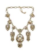 Belle By Badgley Mischka Fairytale Goldtone Multi-stone Statement Necklace