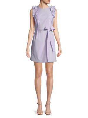 Michael Michael Kors Petite Self-tie Ruffle Dress