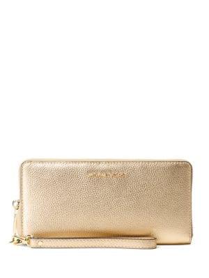 Michael Michael Kors Leather Continental Wristlet