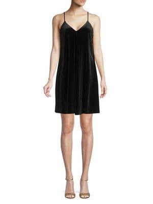 Laundry By Shelli Segal Velvet Spaghetti Strap Dress