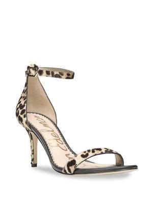 Sam Edelman Patti Leopard-print Cow Hair Ankle-strap Sandals