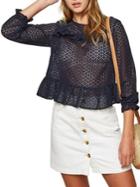 Miss Selfridge Ruffled Lace Boxy Top