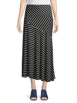 Calvin Klein Asymmetric Striped Skirt