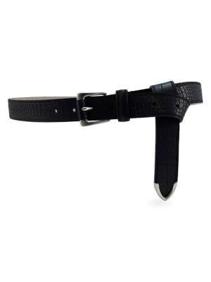 Fashion Focus Croco Printed Flip Tip Belt