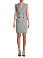 Calvin Klein Petite Plaid Button-front Sheath Dress