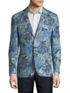 Tallia Orange Slim-fit Floral Blazer