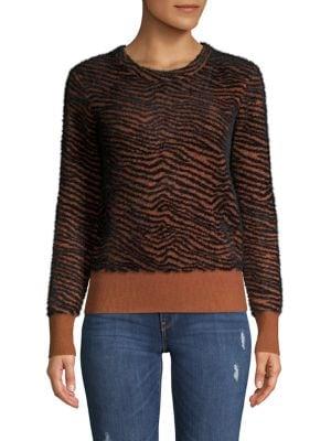 Republic Printed Faux Fur Sweater