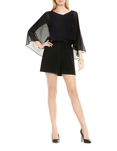 Vince Camuto Sheer Overlay Romper