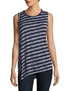 Two By Vince Camuto Asymmetric Stripe Sleeveless Top