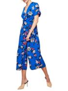 Miss Selfridge Floral-print Twist Jumpsuit