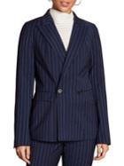 Brooks Brothers Red Fleece Pinstripe Double Breasted Jacket