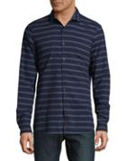 Strellson Stripe Cotton Casual Button-down Shirt