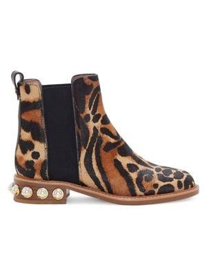 Louise Et Cie Valtina3 Leopard-print Suede Booties