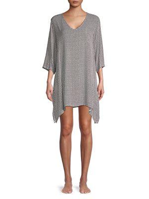 J Valdi V-neck Printed Tunic Dress