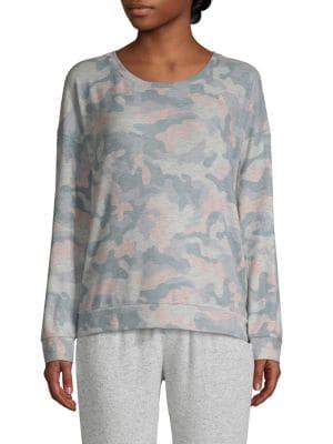 Pj Salvage Camo Printed Long-sleeve Top