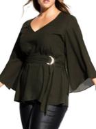 City Chic Plus Wicked Belted Top