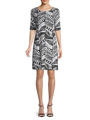 Tommy Bahama Printed Three-quarter Sleeve Dress