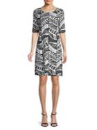 Tommy Bahama Printed Three-quarter Sleeve Dress