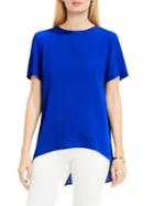Vince Camuto Jewelneck Short-sleeve High-low Blouse