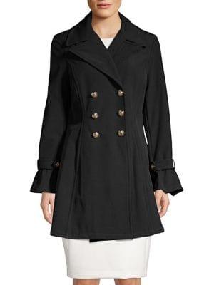 Ivanka Trump Double Breasted Bell Sleeve Coat