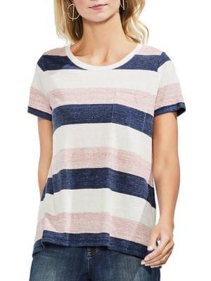 Vince Camuto Zen Bloom Striped Top