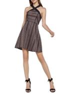 Bcbgeneration Geometric Striped Jacquard Fit-&-flare Dress