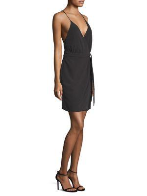 Laundry By Shelli Segal Faux Wrap Spaghetti Strap Dress