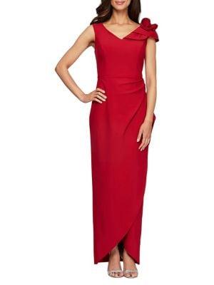 Alex Evenings V-neck Sleeveless Gown