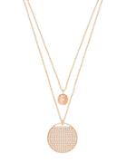 Ginger Swarovski Crystal And Rose Gold Pendant Necklace