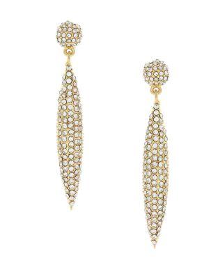 Jessica Simpson Showstopper Pave Crystal Domed Marquis Earrings