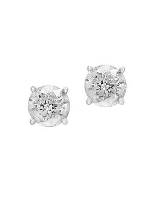 Effy 14k White Gold & 1.5 Tcw Diamond Round Stud Earrings